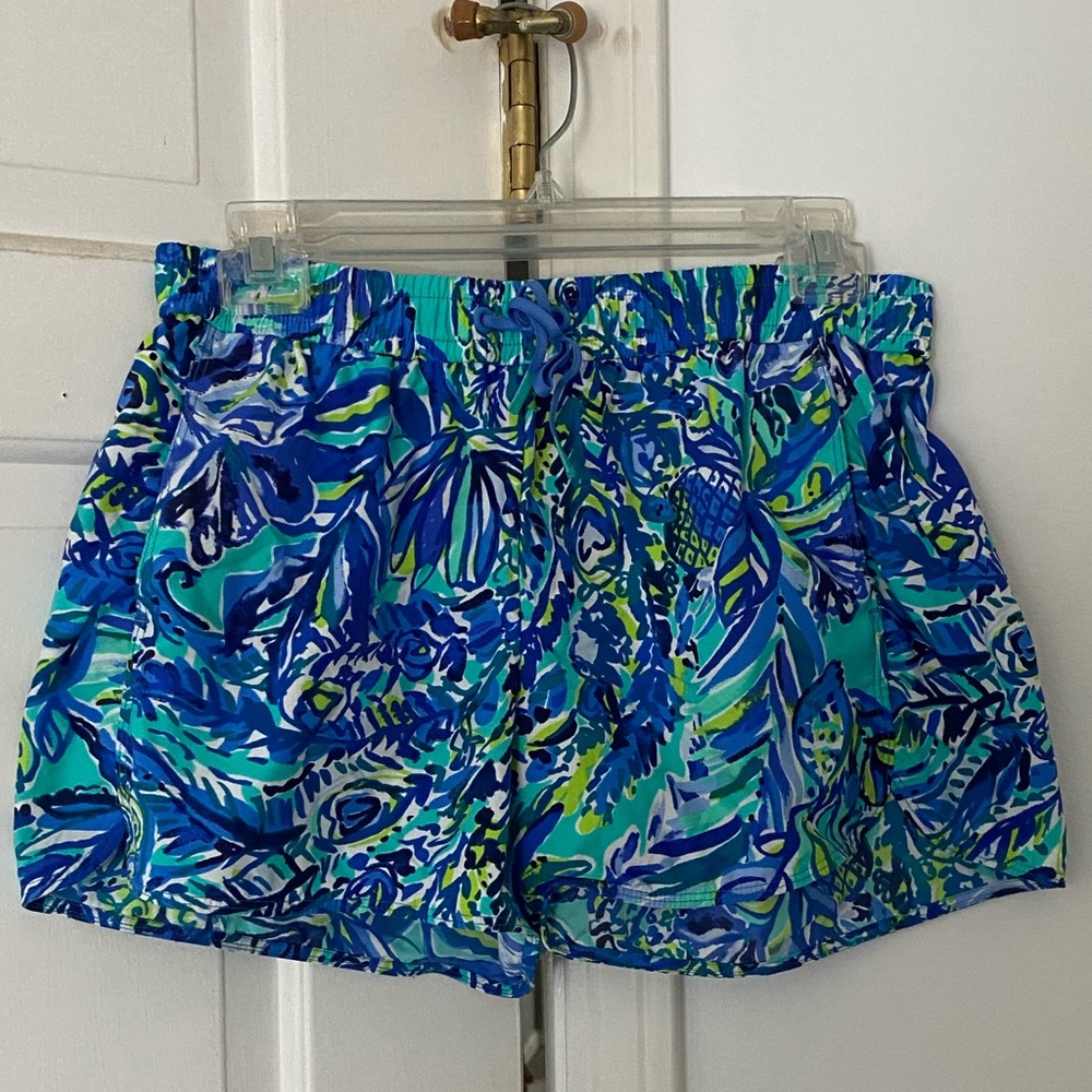 Lilly Pulitzer shorts. Athletic material.
